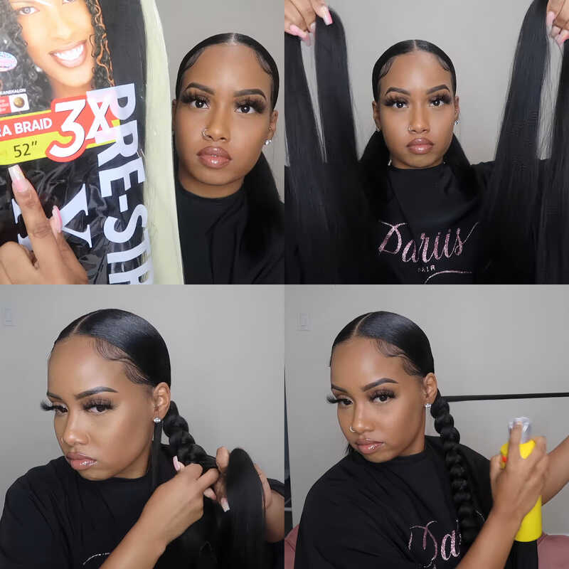  Divide, attach, and braid for a chic look from roots to ends (Source: Youtube @Nae.Simone)