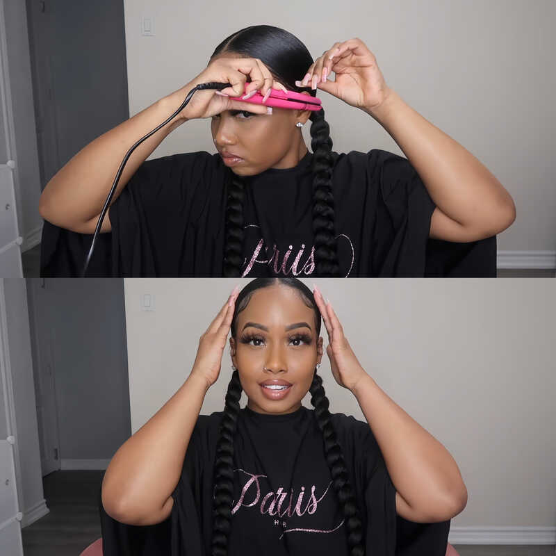  A little loose, a little spray, and a curl – the finishing touches for a polished look (Source: Youtube @Nae.Simone)