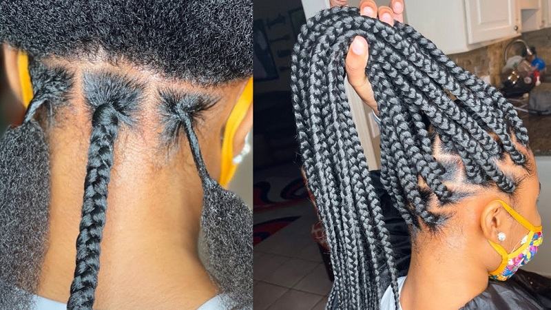 How to get a perfect waist length box braids (Source: Youtube “IamVeronicaC”)