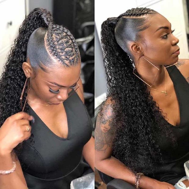 Weave ponytails using tracks - top 1 trending hairstyle 2023 (Source: Pinterest)