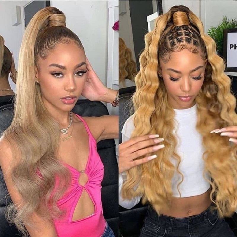 High weave ponytails using wefts (Source: Precitex)