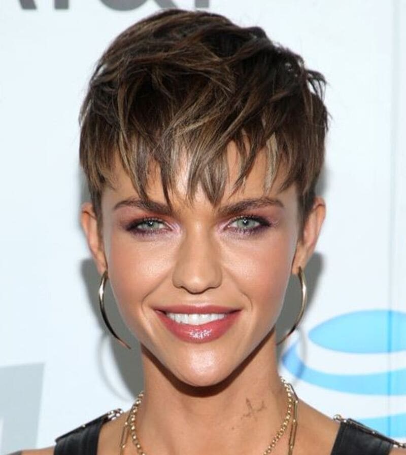 Ruby Rose's tousled and volumized version of the pixie haircut is particularly famous. (Source: Hairstyles)