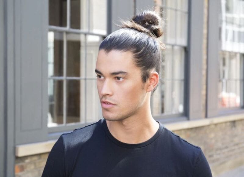 The Man Bun hairstyle draws attention to your forehead. (Source: All Things Hair)