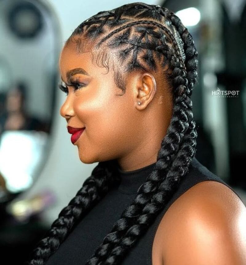 Criss-cross goddess braids provides a stylish and low-maintenance option. (Source: Hair Adviser)