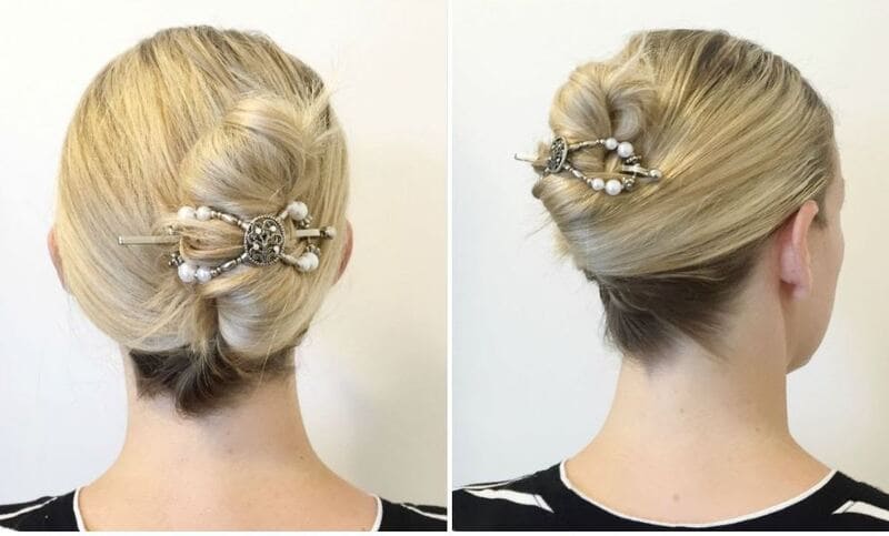 The French twist works well for most hair textures. (Source: YouTube)