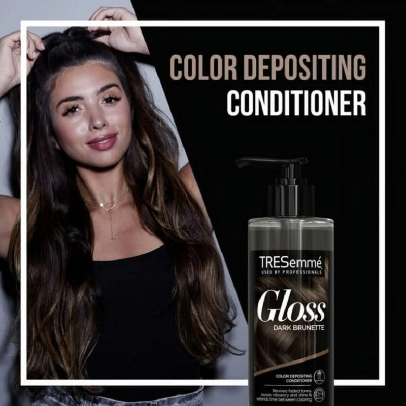 Use The TRESemmé Gloss Dark Brunette collection to maintain the color (Source: Walmart)