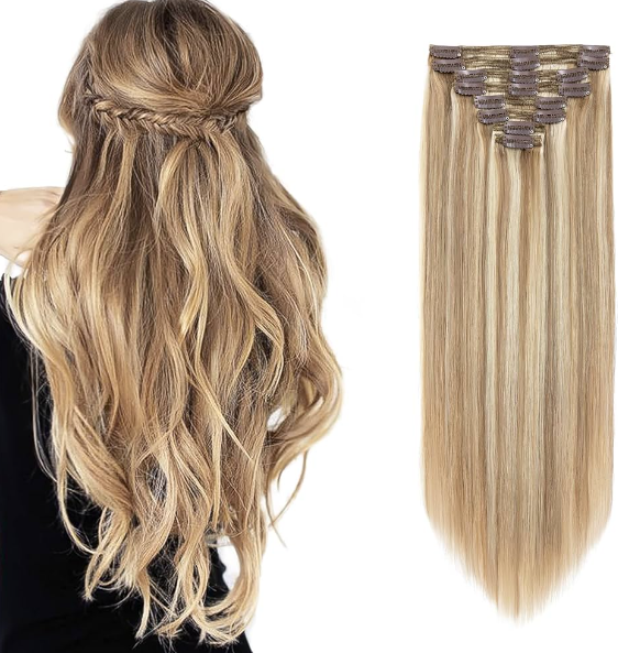 Remy human hair extensions are considered the luxury hair extensions available to the average consumer. (Source: Amazon)