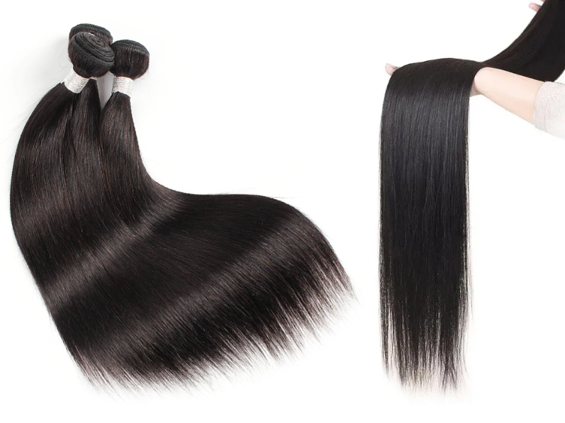 Single drawn hair refers to its natural V-shaped pattern, while double drawn hair is thicker at the ends. (Source: Rebe Hair)