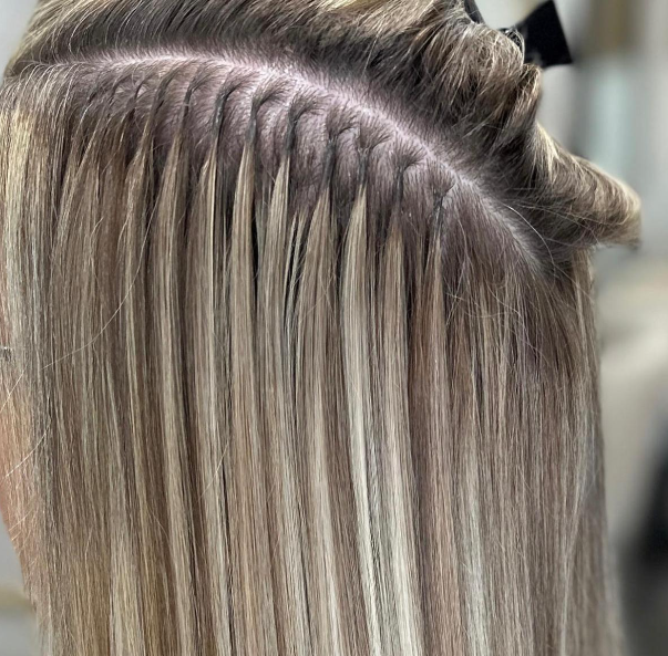 Keratin individuals involve attaching each extension with a bond at the top and keeping all the strands together. (Source: Gold Class Hair Extensions Australia)