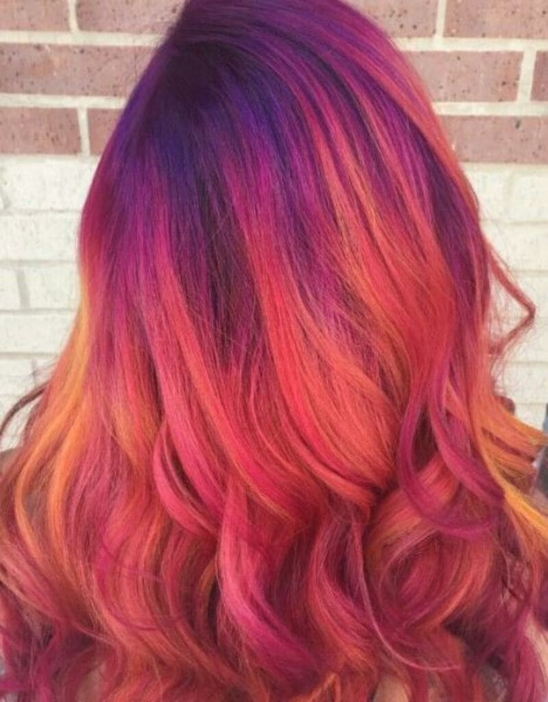 This hairstyle is inspired by summer sunsets and gives off a lively vibe! (Source: Pinterest)