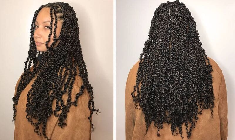 Combine the thickness of twists with the allure of wet and wavy hair for a unique and eye-catching hairstyle. (Source: Hair)