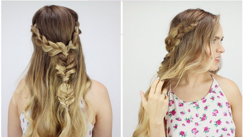 Half-Up Half-Down Braids (Source: Kayley Melissa)