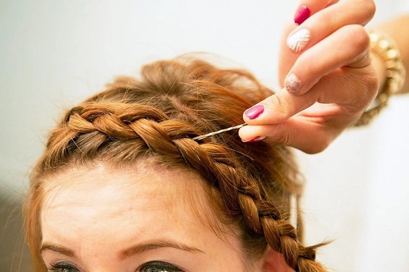 How to do a Dutch braid headband on yourself? (Source: POPSUGAR)