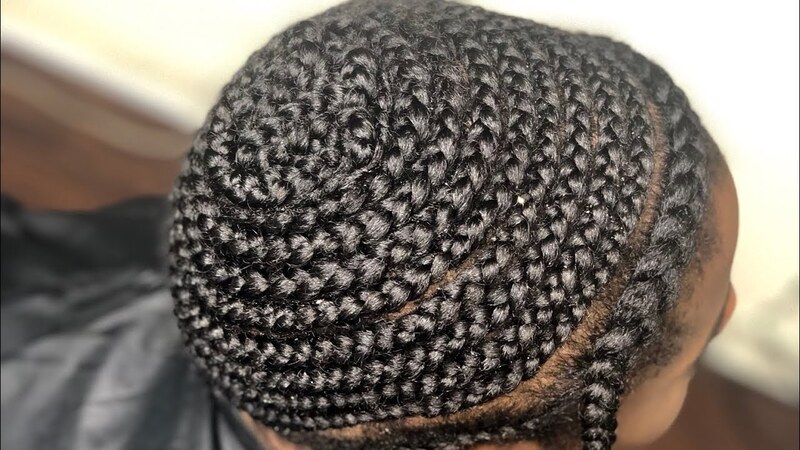 This pattern involves cornrows that crisscross in a circular motion (Source: Resemble Me by Robyn)