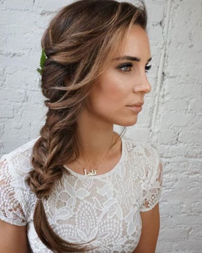 Medium and long hair offer advantages for braiding hair to the side. (Source: Southern Living)