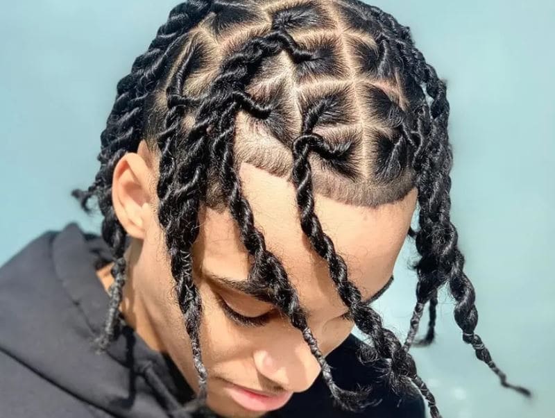 Dreadlocks two-strand twists bring together two popular men's hairstyles. (Source: Ameyaw Debrah)