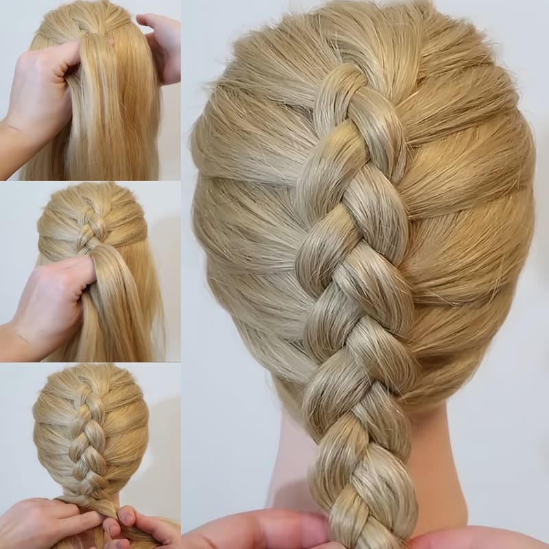 Make a beautiful Dutch braid to enhance your hairstyle options (Source: Youtube @EverydayHairInspiration)