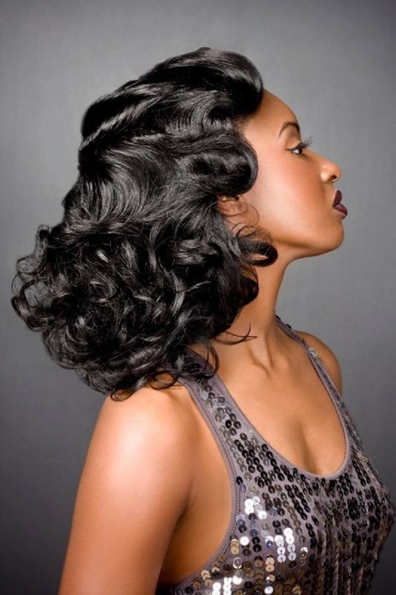 Long Finger Waves Hair for Black Hair (Source: Pinterest)