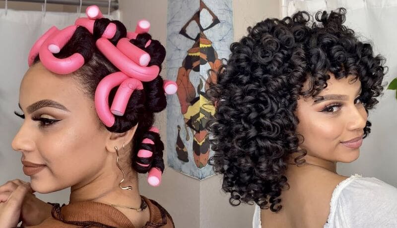 Styling with flexi-rods requires patience to ensure your hair is completely dry before removing the rods. (Source: YouTube)