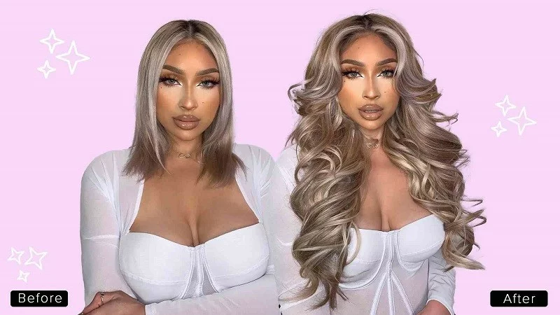 Top 11 Must-try Gorgeous Hair Attachments for Short Hair 10 hair attachments for short hair Clip in hair extensions for short hair (Source: Bellami Hair Extensions)