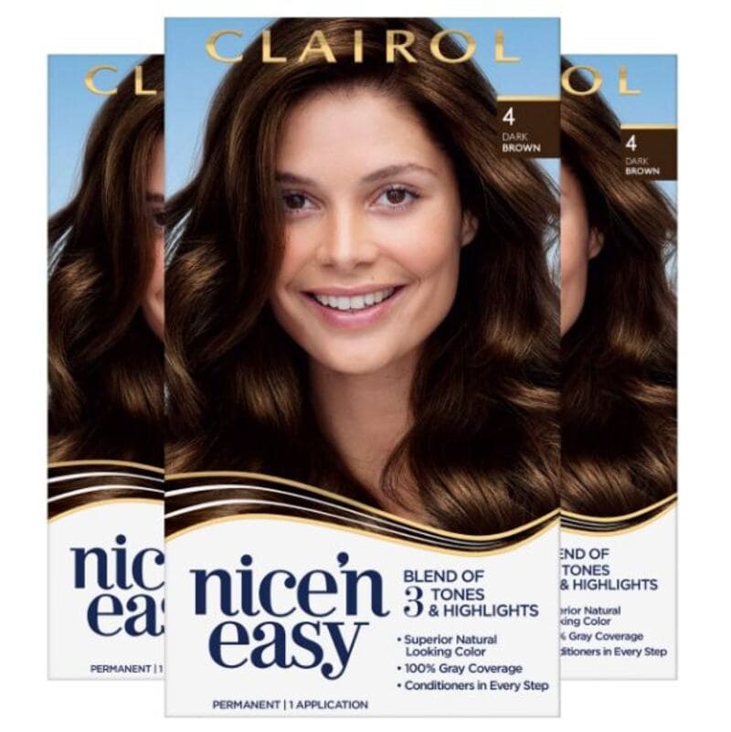 Clairol Nice'n Easy Permanent Hair Dye is a great option for individuals with allergies or super sensitive skin. (Source: Amazon)