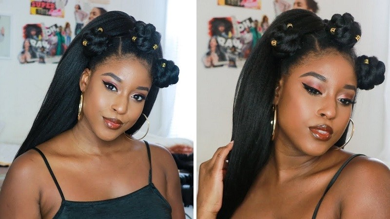 Bantu Knots with Ponytail (Source: Youtube “JaynelleNicole”)