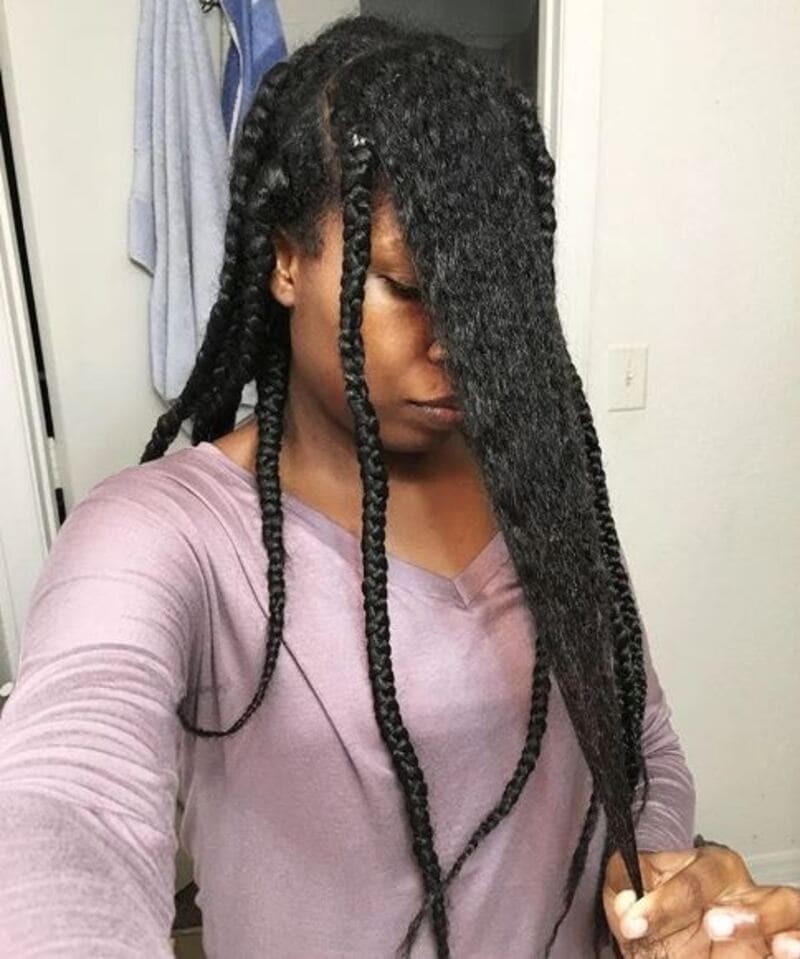 Once the braids come out, you may find yourself facing tangled knots. (Source: Mayvenn)