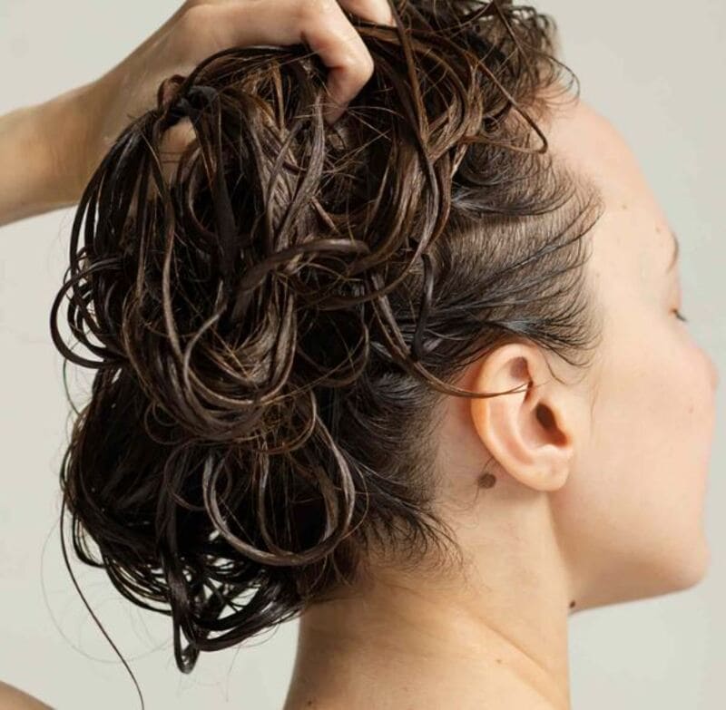 It is advisable to cleanse your hair using a mild shampoo and then apply a nourishing conditioner. (Source: Byrdie)