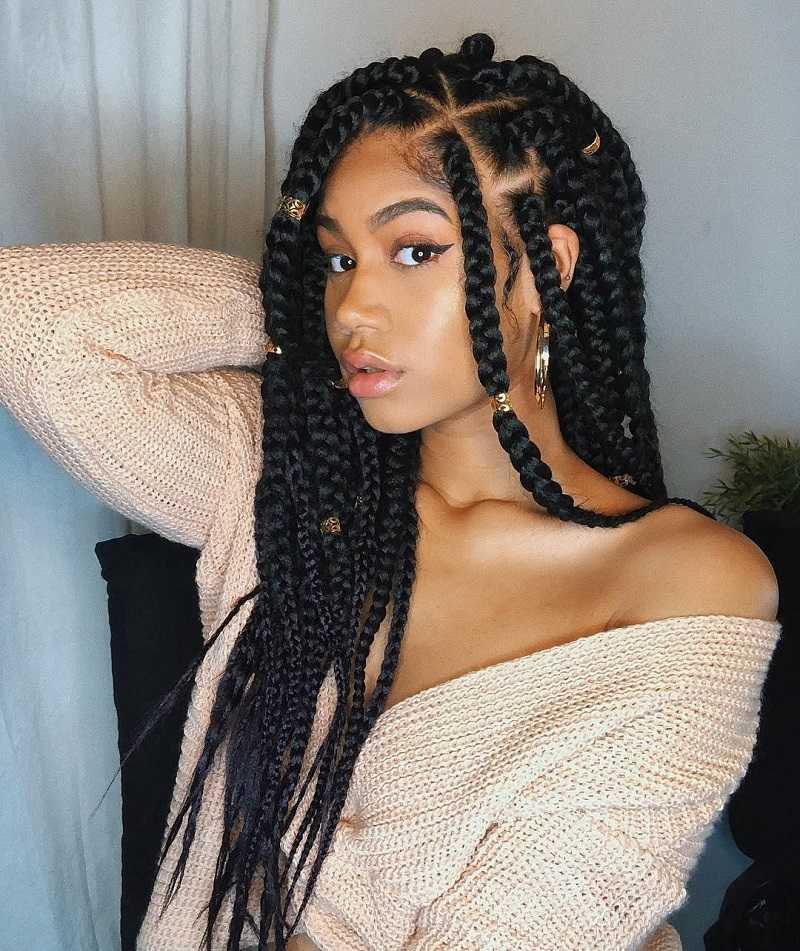 Long Hair Extensions for Braids (Source: Medium)