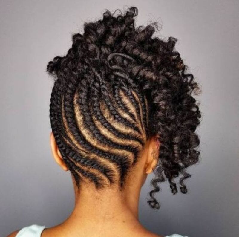 The flat twisted updo is a perfect choice for short hair. (Source: Hair Motive)