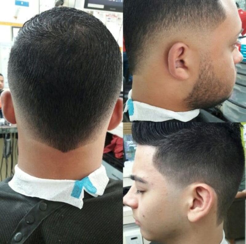 The Puerto Rican V haircut features a distinct V-shaped taper at the back of the head for a sharp and eye-catching look. (Pinterest)