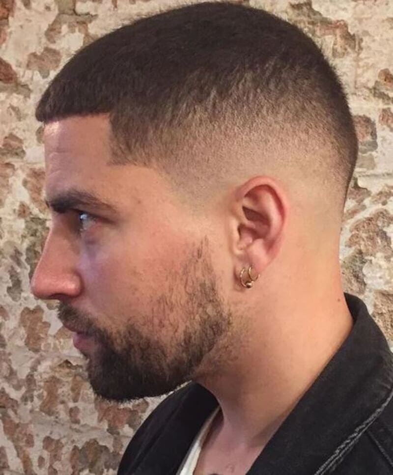 Puerto Rican butch cut helps eliminate thick sideburns and overgrown sides for a clean and polished look. (Source: Regal Gentleman)