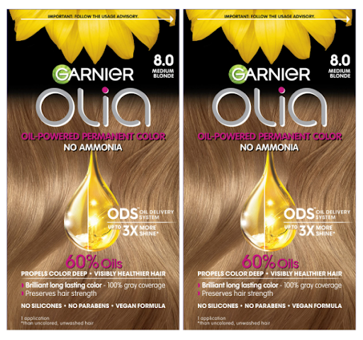 The Garnier Olia Ammonia-Free Brilliant Color Oil-Rich Permanent Hair Dye is a fantastic choice for those with dry hair. (Source: Amazon)