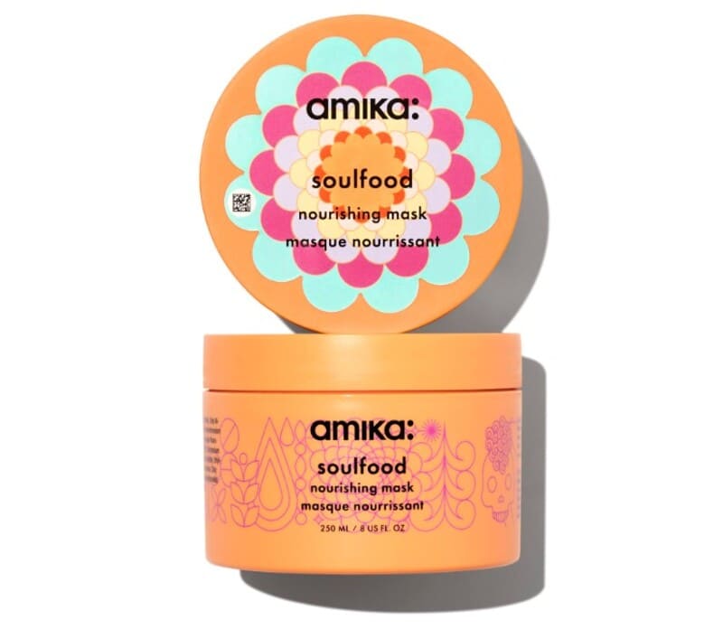 Amika's ultra-rich Soulfood Nourishing Mask is whipped into a luxurious cream loaded with nourishing oils. (Source: Amika)