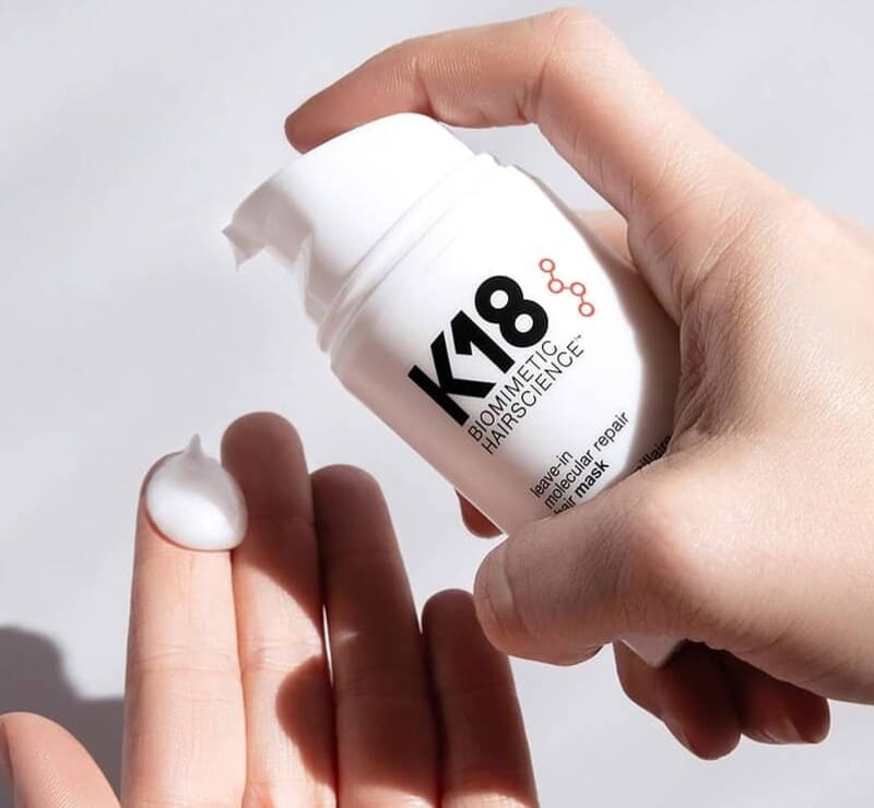 K18 Leave-In Molecular Repair Hair Mask lives up to the hype with its breakthrough bond-repairing technology. (Source: MAWNS)