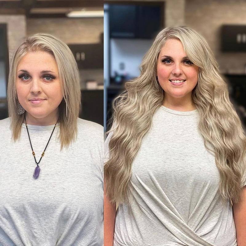 Cold Fusion Hair Extensions Before and After (Source: alumni)