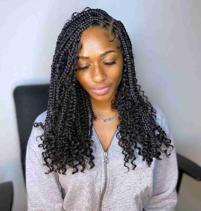 Knotless goddess braids work best on medium to long hair. (Source: Latest-Hairstyles)