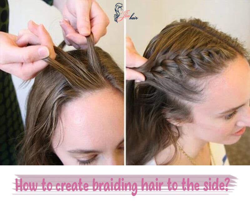 How to create braiding hair to the side?