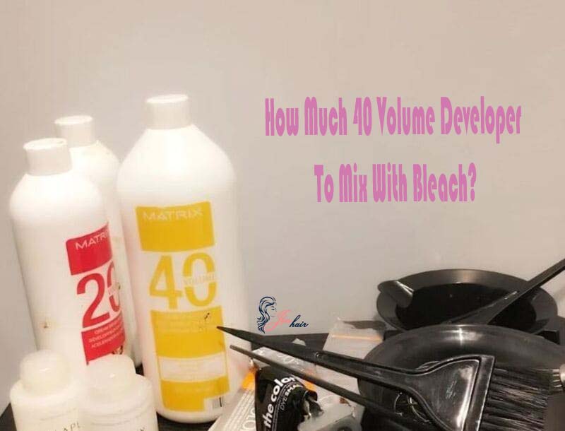 how much 40 volume developer to mix with bleach