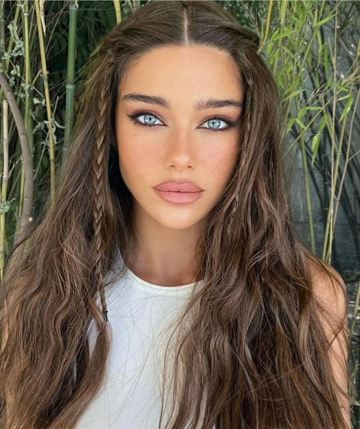 Brown Hair Blue Eyes Girl