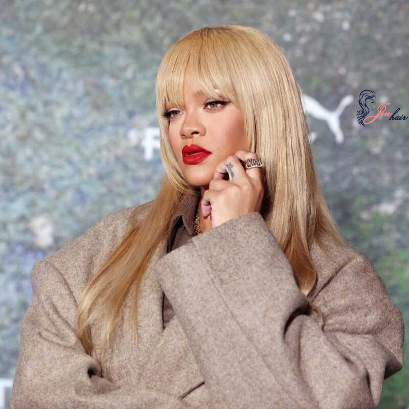 The new blonde bangs of Rihanna got viral 