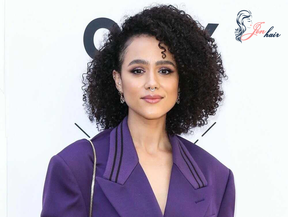 Nathalie looks both angular and soft in her signature off-kilter curls (Source: USmagazine)