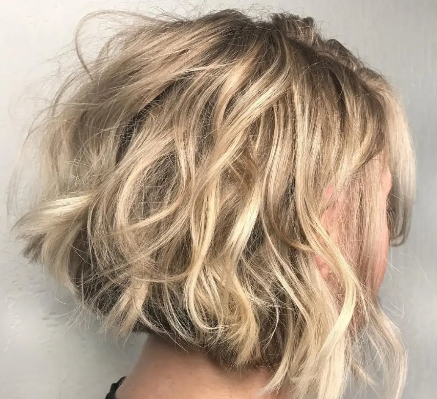 Messy Curly Bob