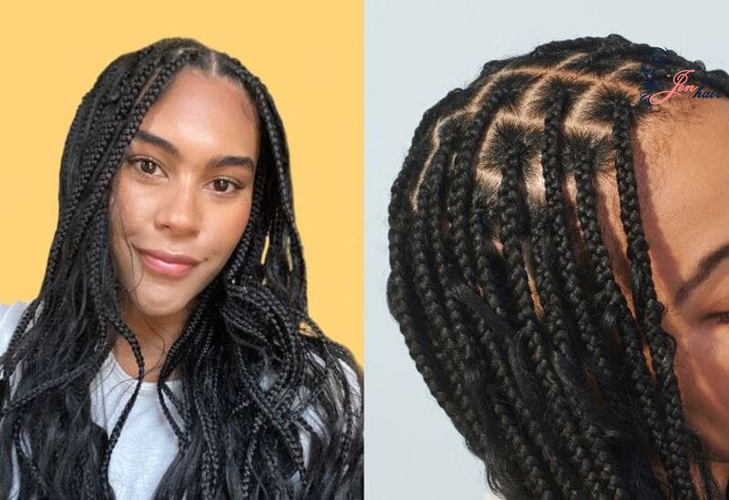 To achieve large box braids, you will need around 10-12 packs.