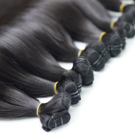 Vietnamese hair possesses a distinct natural black color