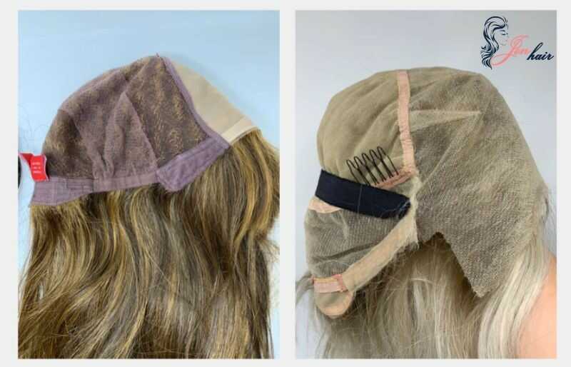 Wigs with clips and straps.