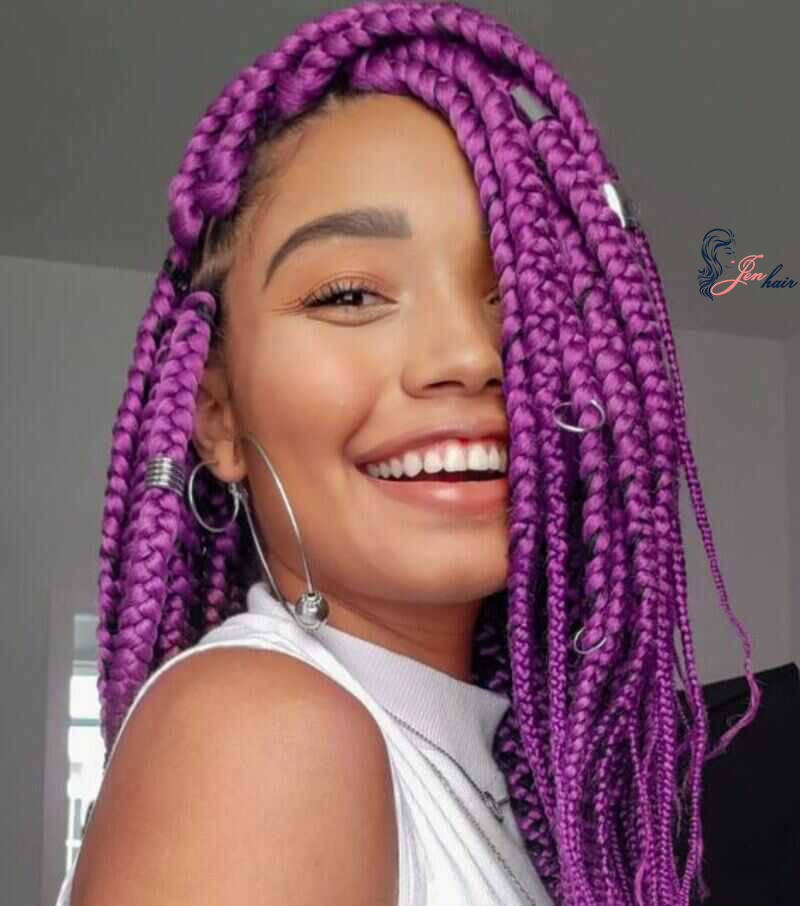 If your hair is highlighted or colored, you can rock these medium box braids. 