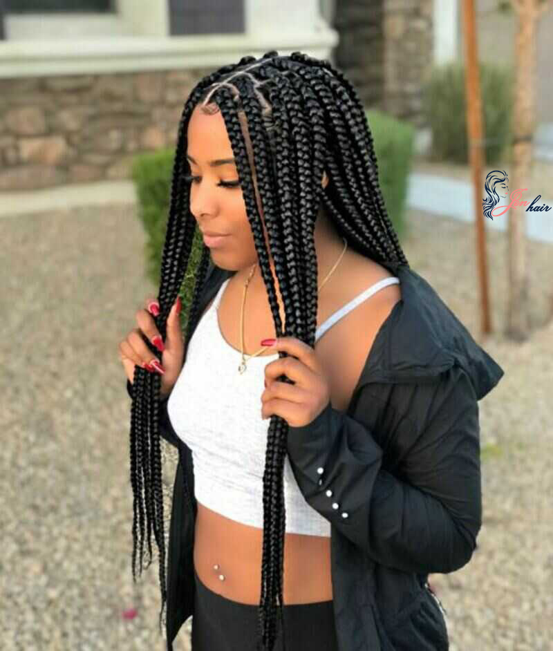 Even though the extension braids are artificial, it is crucial to provide them with proper and intensive care.  medium sized box braids