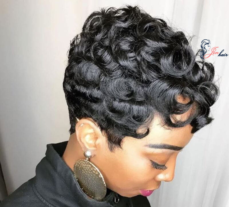 Introducing curls into the classic pixie style infuses energy and character into your appearance. 