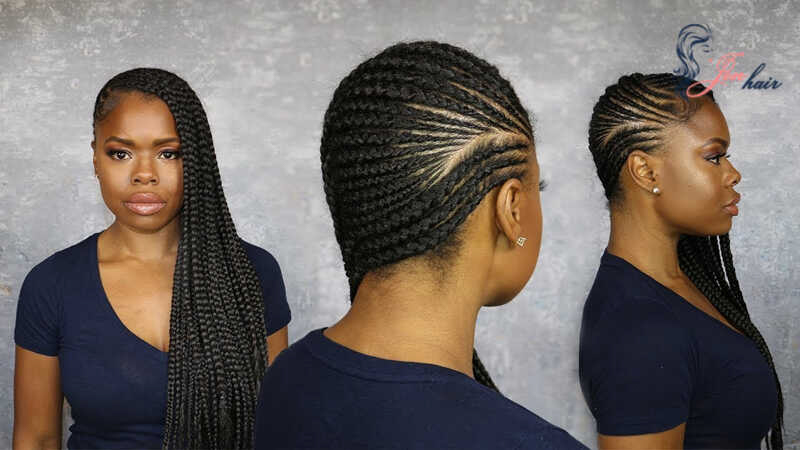  side lemonade braids